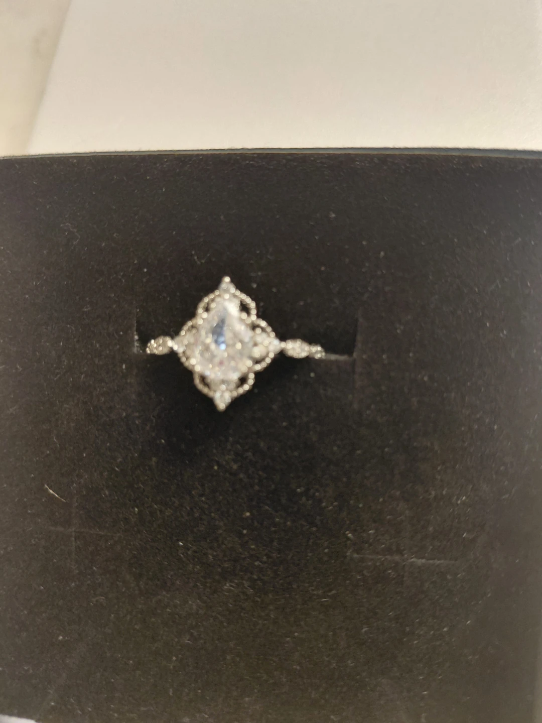 925 sterling silver moissanite ring