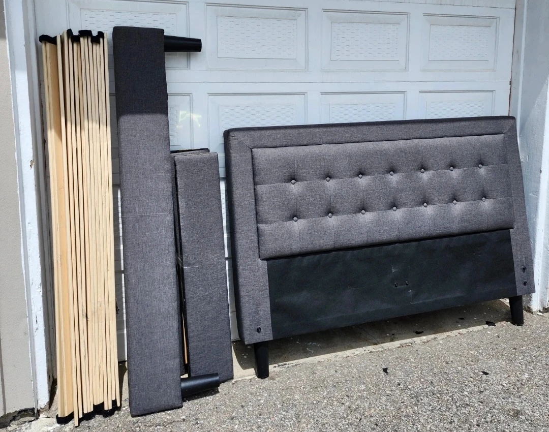 Gray Queen Bed frame  ( with Slats) - photo 2