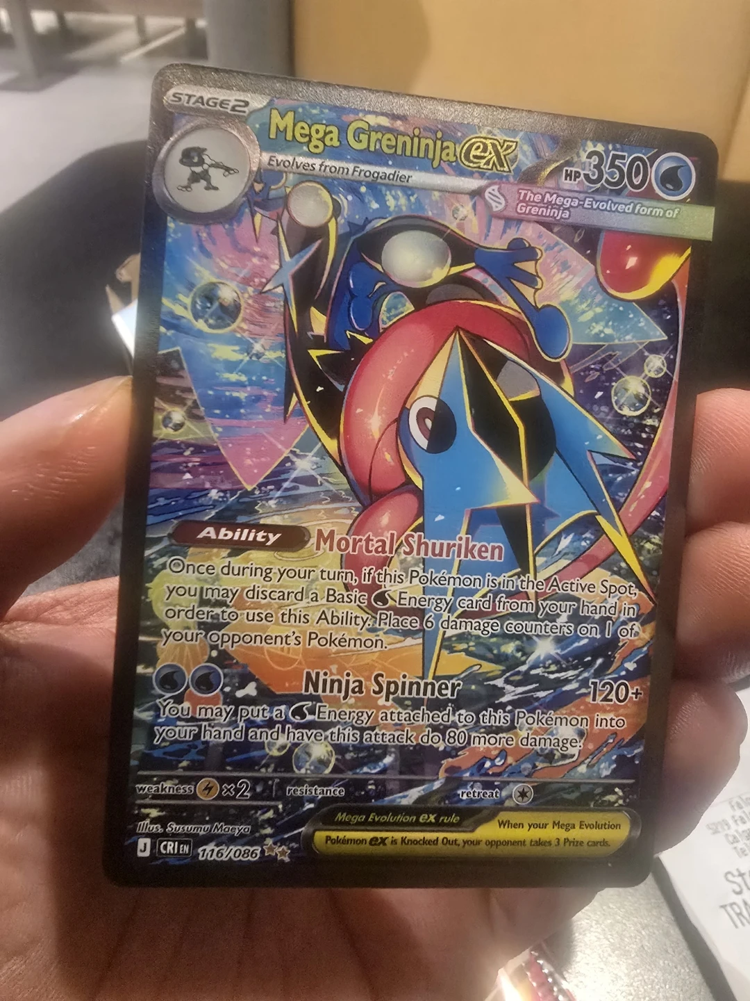 Pokémon Mega Greninja EX Trading Card