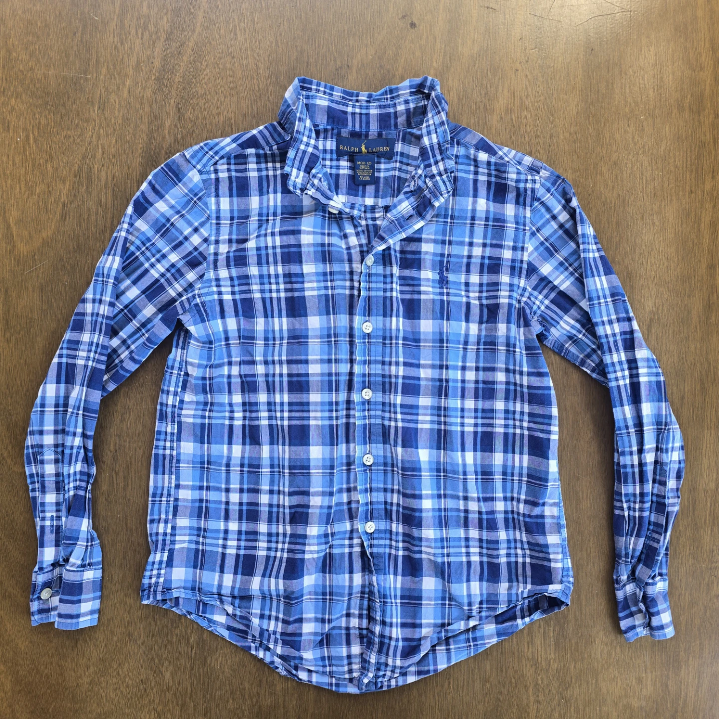 Cute Ralph Lauren Button Up Checkered Shirt for kids