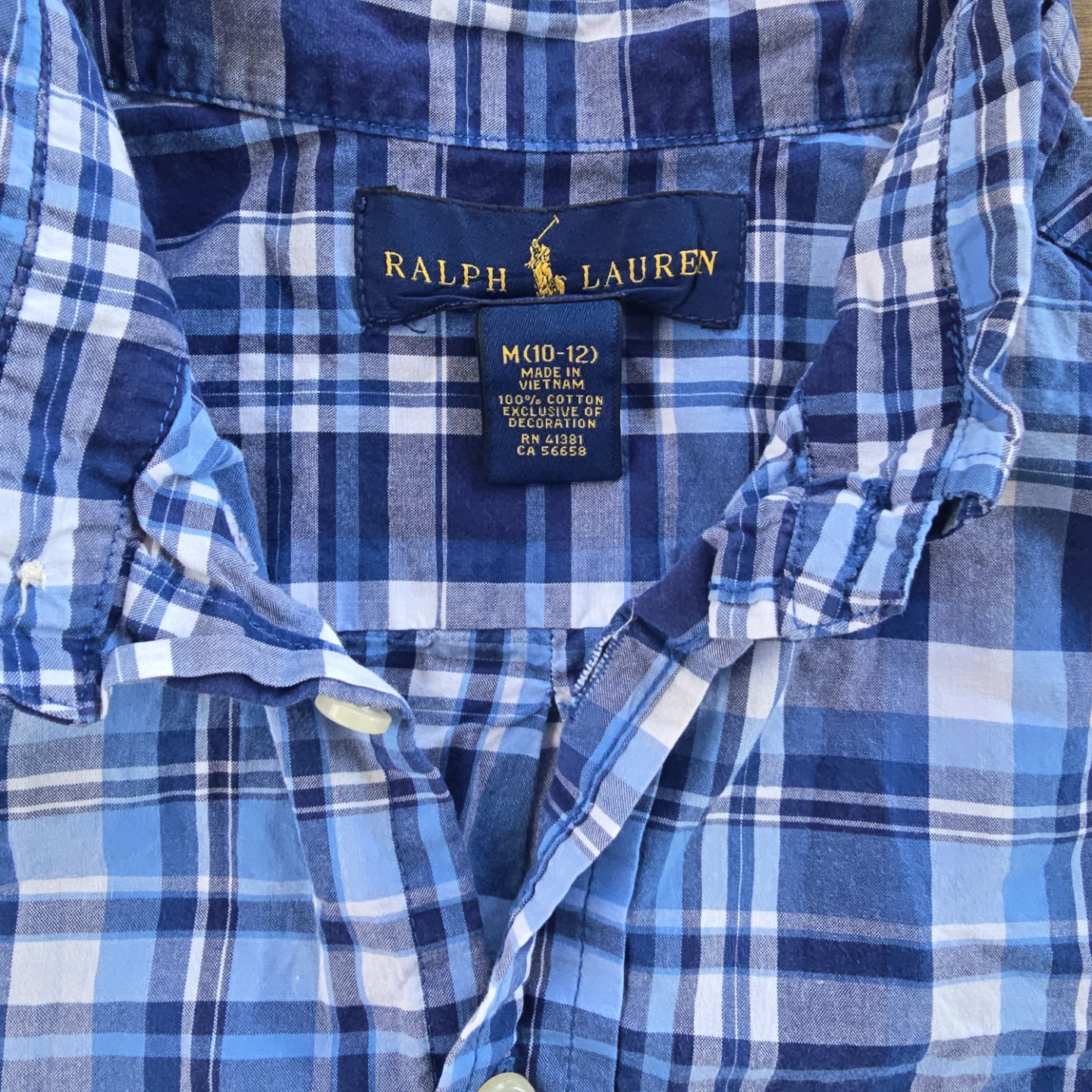 Cute Ralph Lauren Button Up Checkered Shirt for kids - photo 2