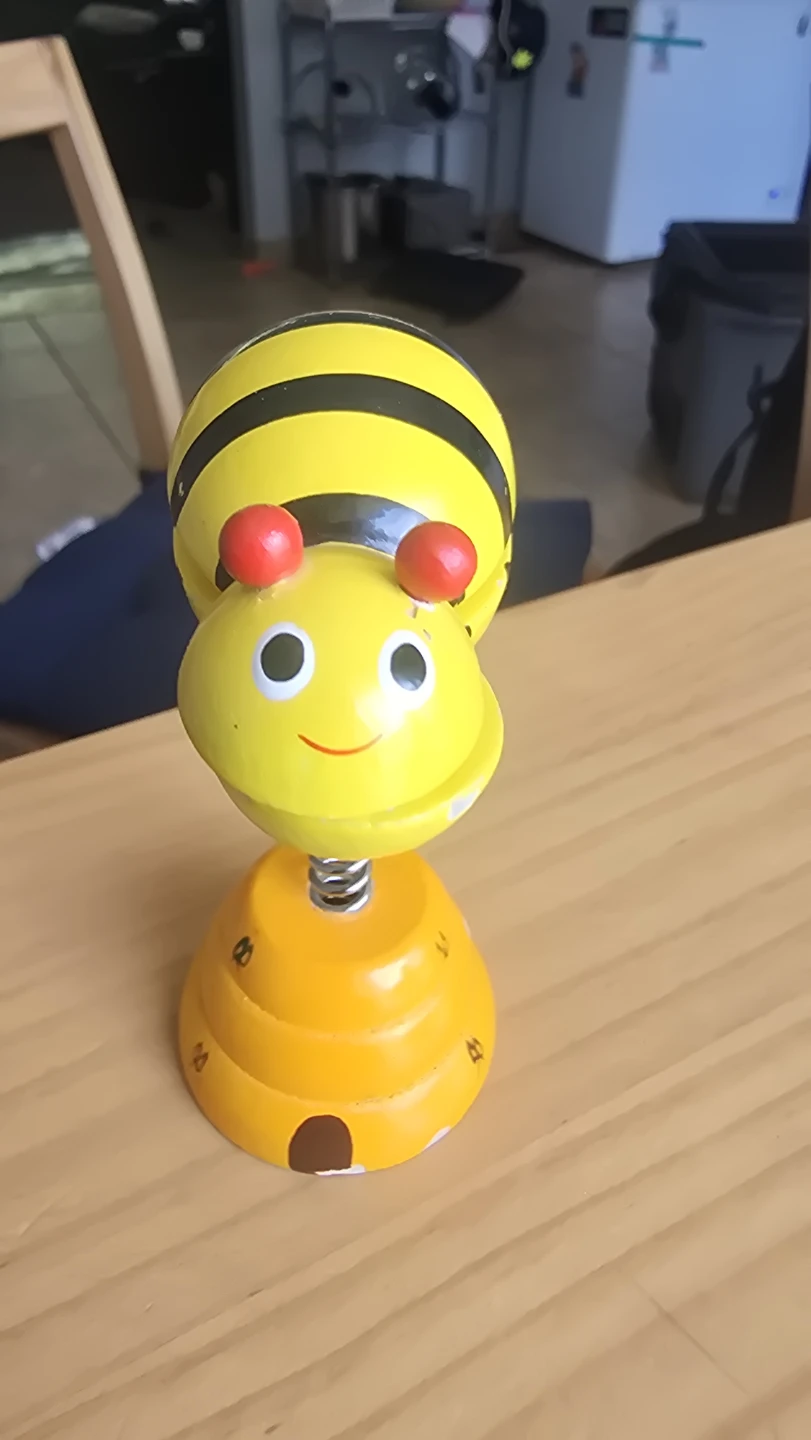 Yellow and Black Bee Bobblehead Toy - photo 2