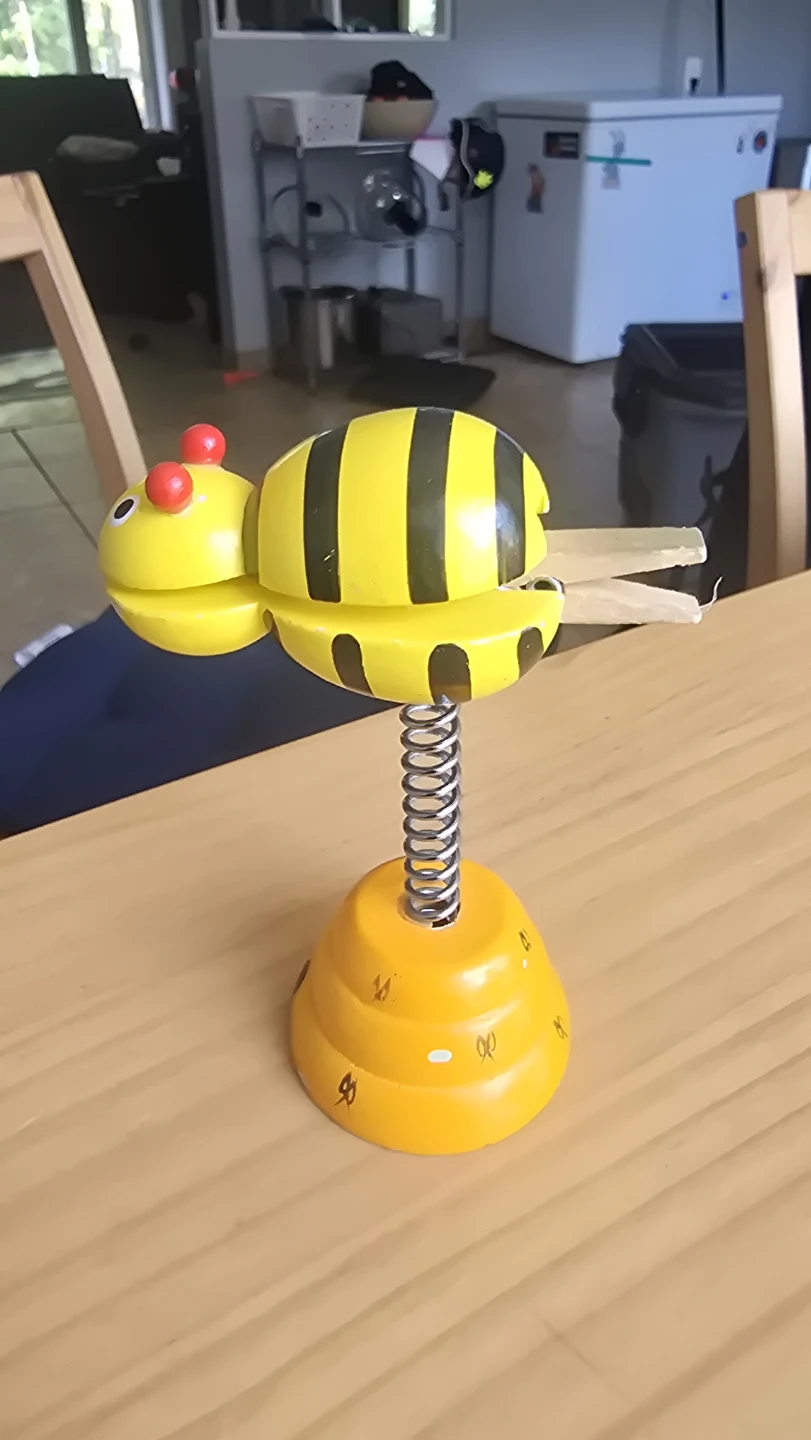 Yellow and Black Bee Bobblehead Toy - photo 3