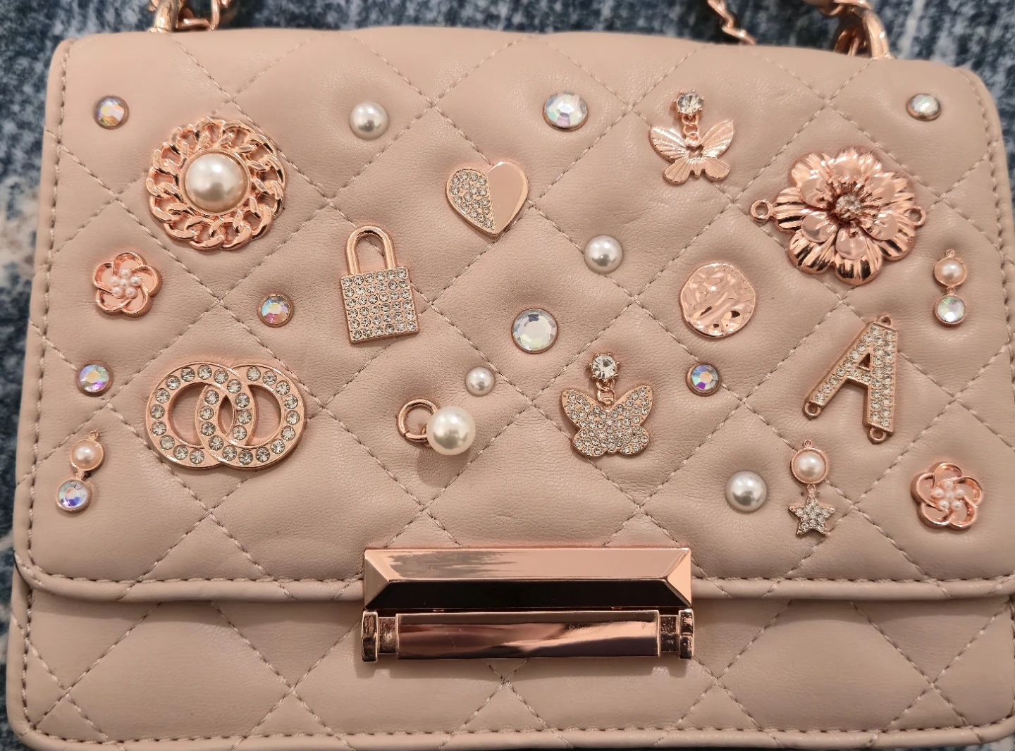 Aldo Quilted Bag with Charms