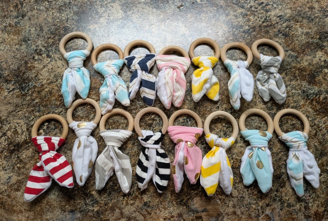 Baby Teething Rings with Fabric