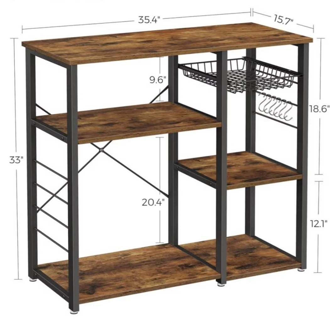 Kitchen Baker’s Rack, Coffee Bar Stand, Microwave Shelf - photo 2