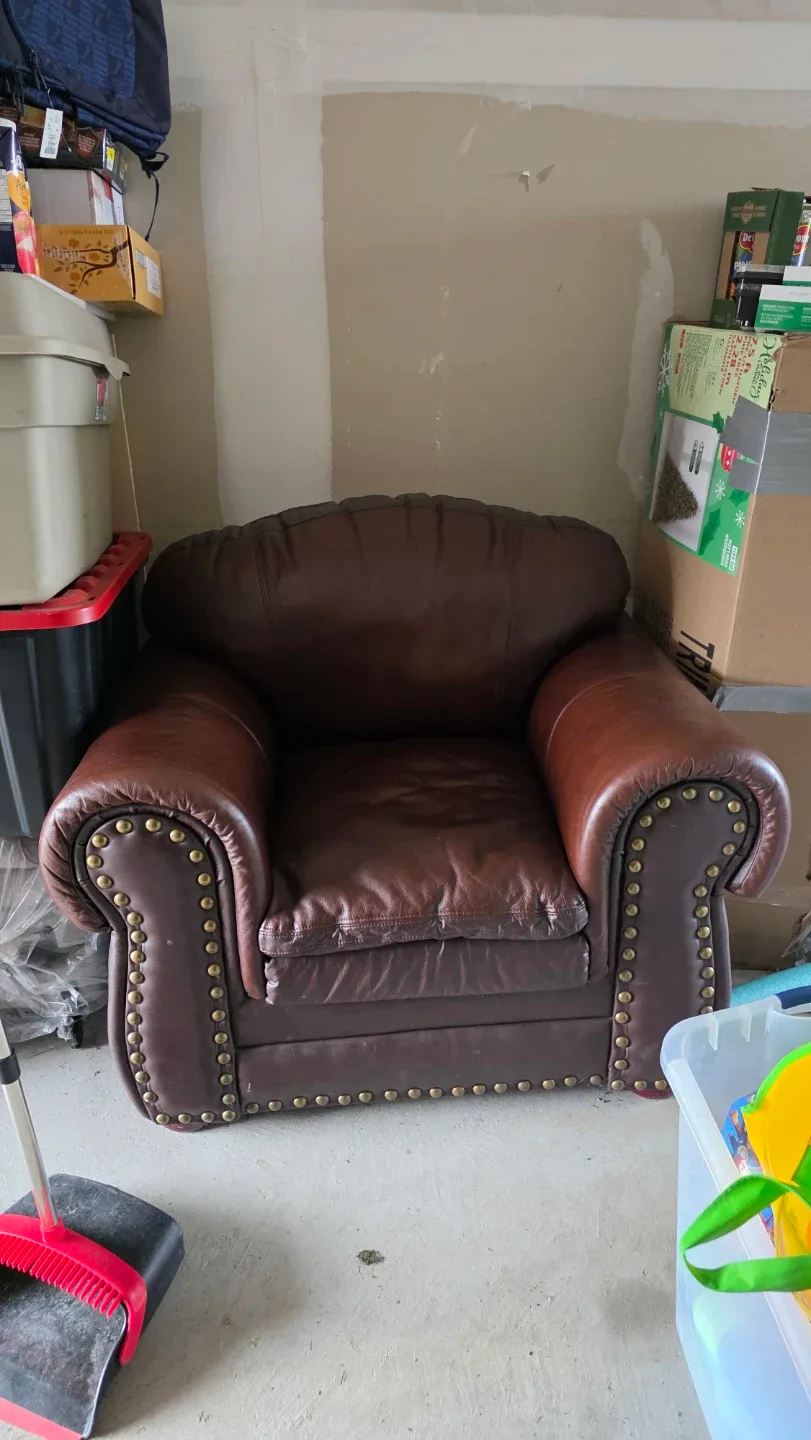 Brown Leather Armchair