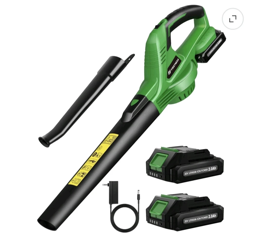 Firstness Cordless Leaf Blower with 2 Batteries