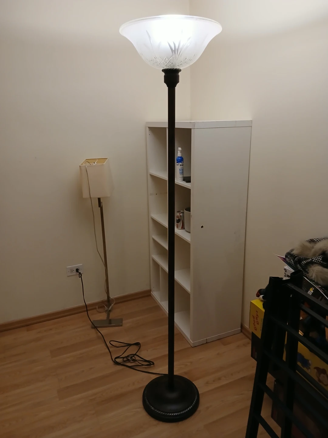 Tall Floor Lamp with Frosted Glass Shade - photo 5