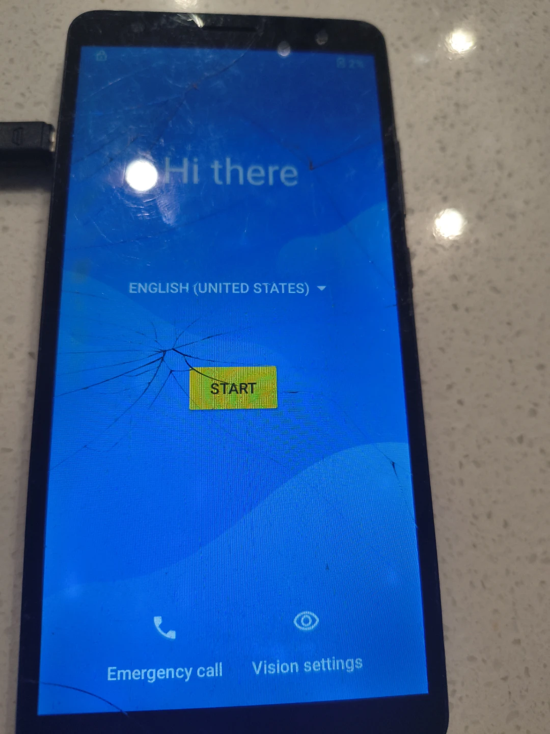 ZTE Smartphone - Cracked Screen