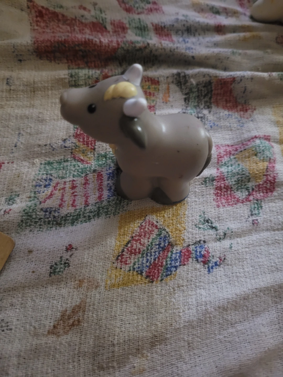 Fisher-Price Little People Gray Billy Goat farm animal figure.