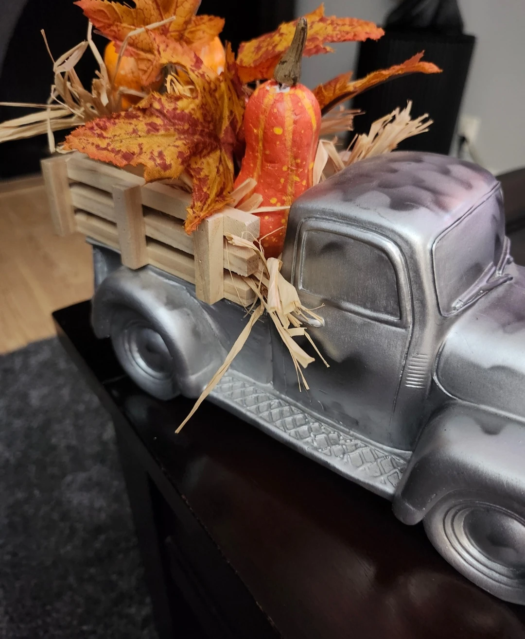 Silver Truck Fall Decor