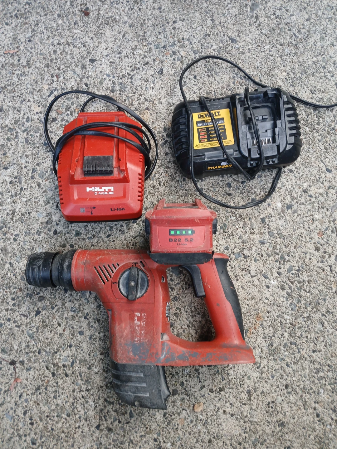 Hilti Cordless Rotary Hammer with Batteries and Charger