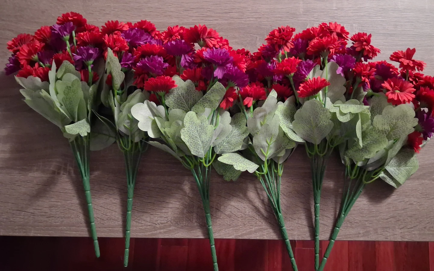 Artificial Flowers - Red and Purple Daisies - photo 4