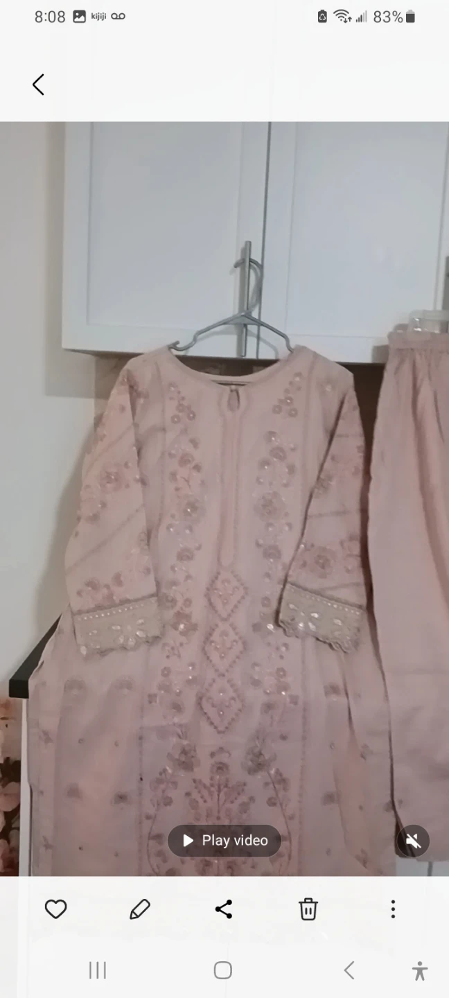 2piece suit embroidery ready to wear beautiful - photo 5