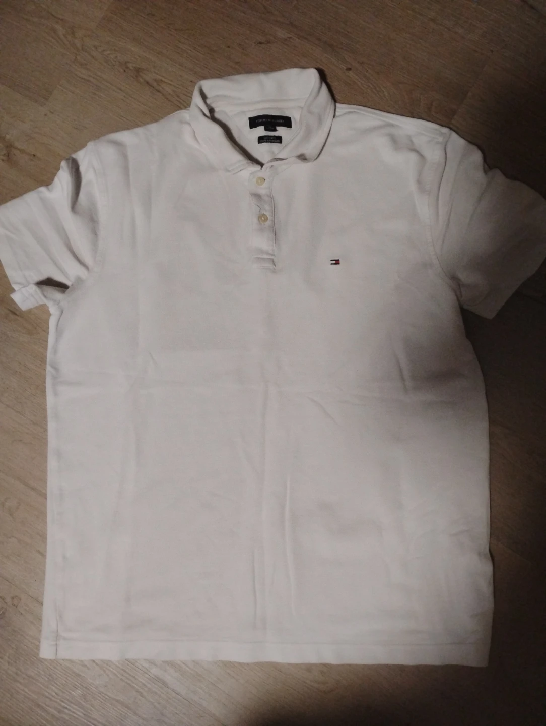 Tommy Hilfiger Custom Fit Polo Shirt - XL - White
