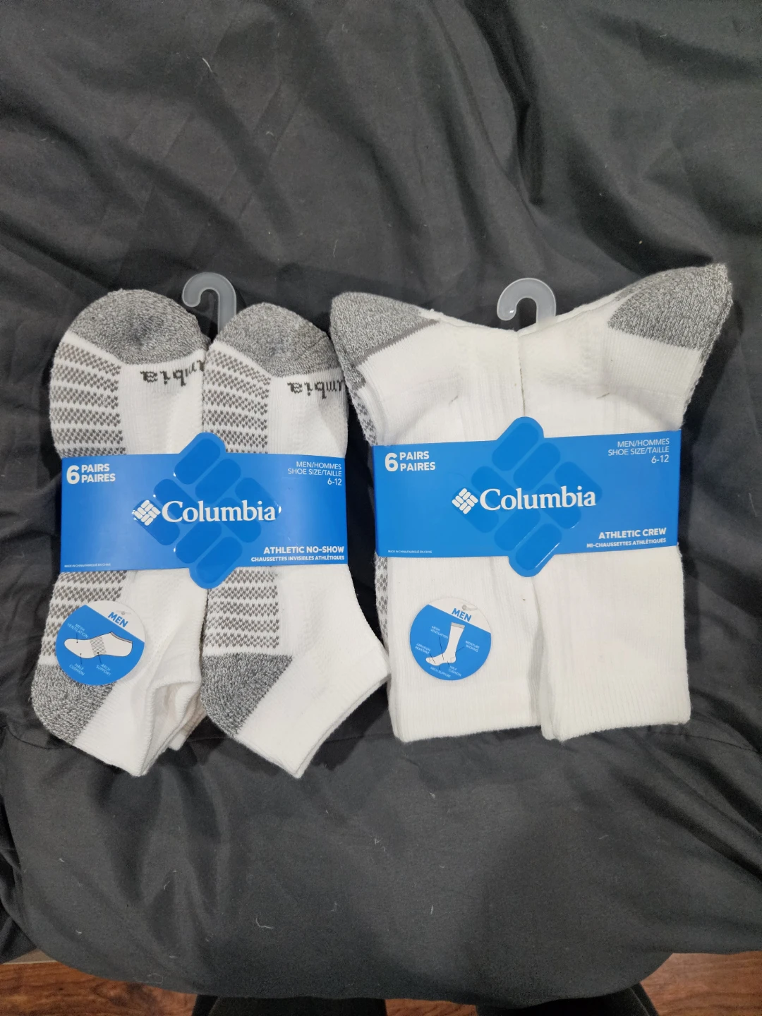 12 pairs of Columbia Men's Athletic socks