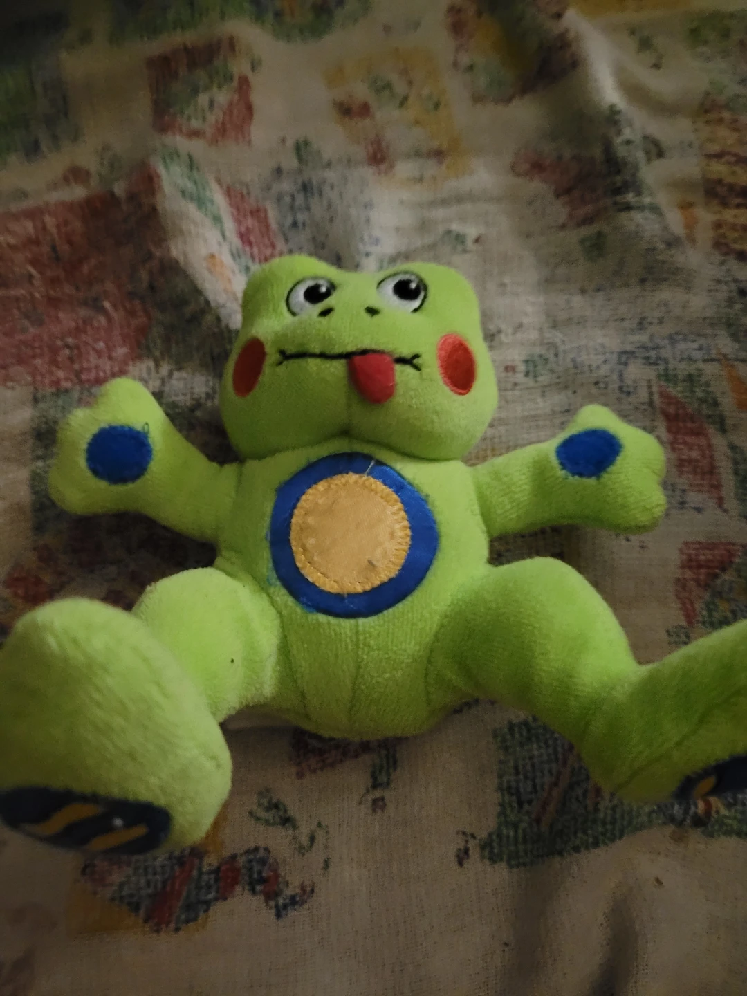 The First Years Ribbit Plush Baby Toy 6" Frog 1998