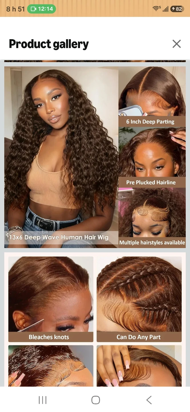 Deep Wave Human Hair Wig - 13x6