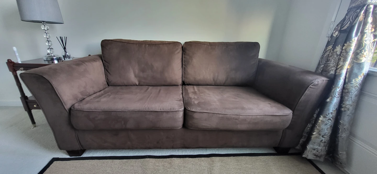 IKEA 2-Seat Sofa – Brown Microfiber – Excellent Condition