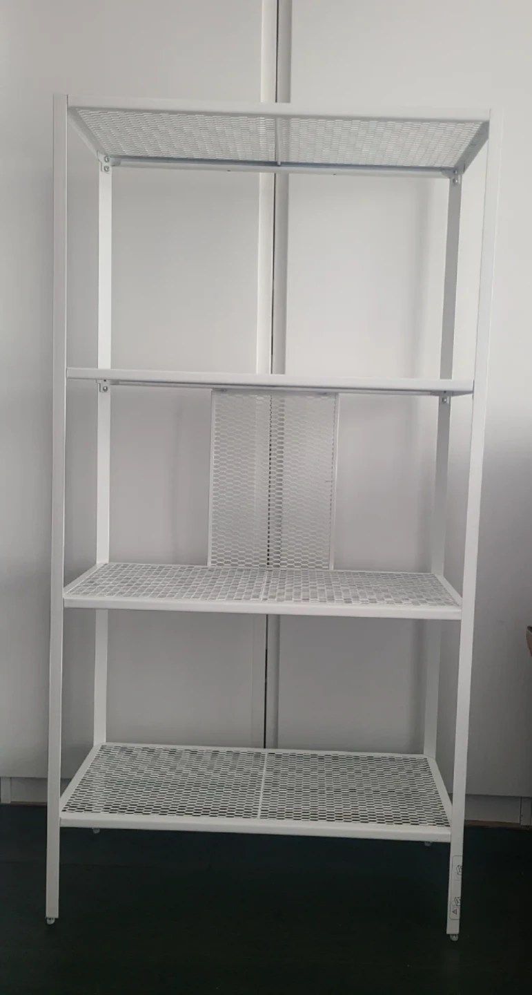Ikea White 4-Shelf Metal Shelving Unit - photo 2