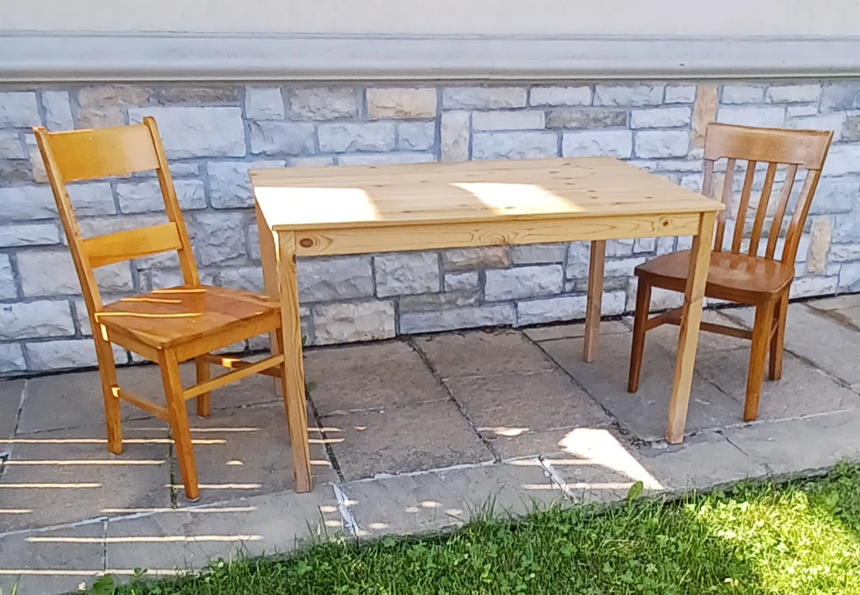 Wooden Table and Chair
