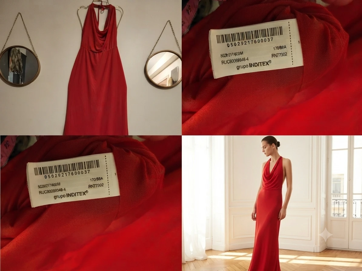 Red Cowl-Neck Halter Maxi Dress - Medium