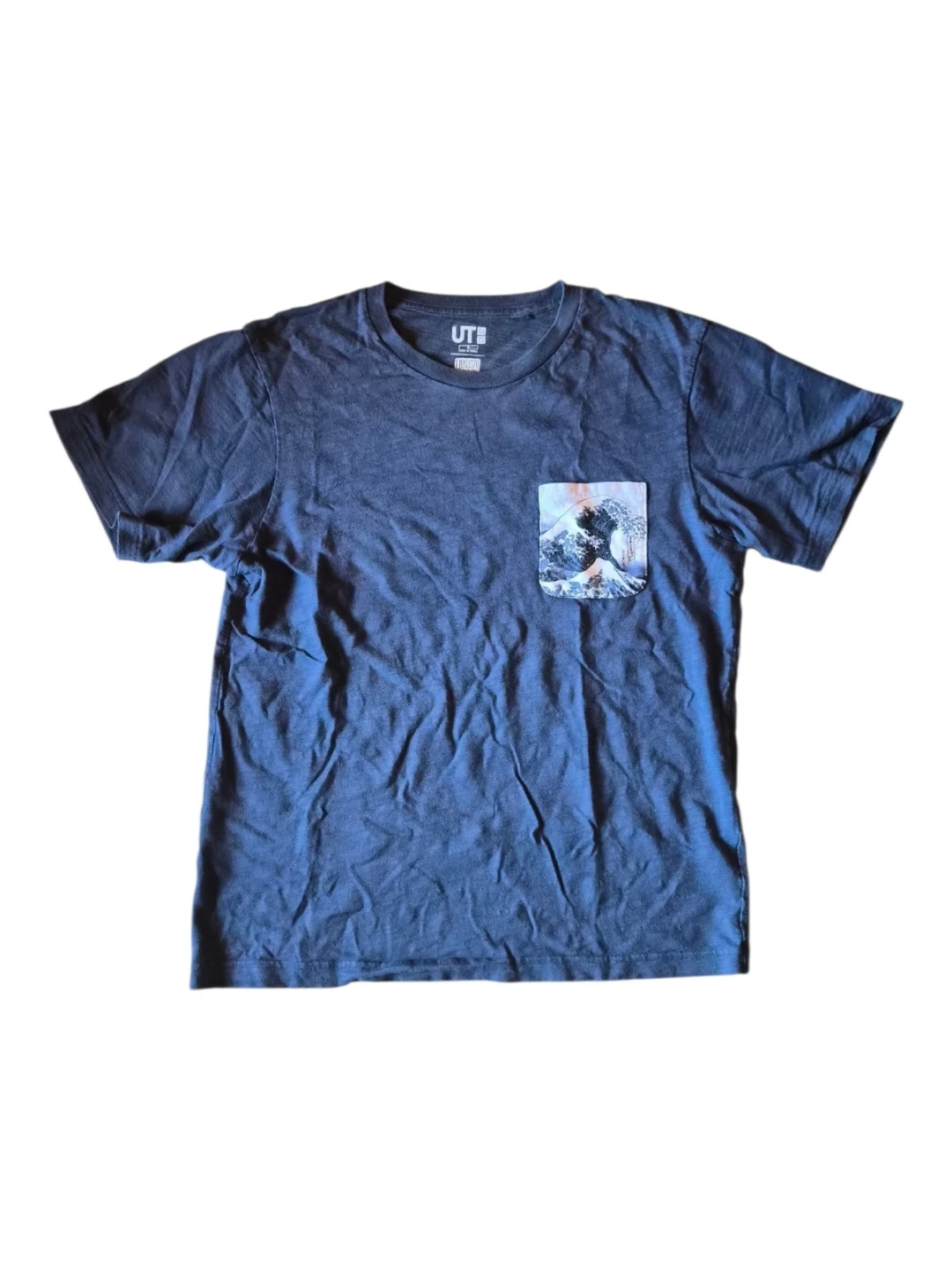 Uniqlo blue ukiyo-e tee