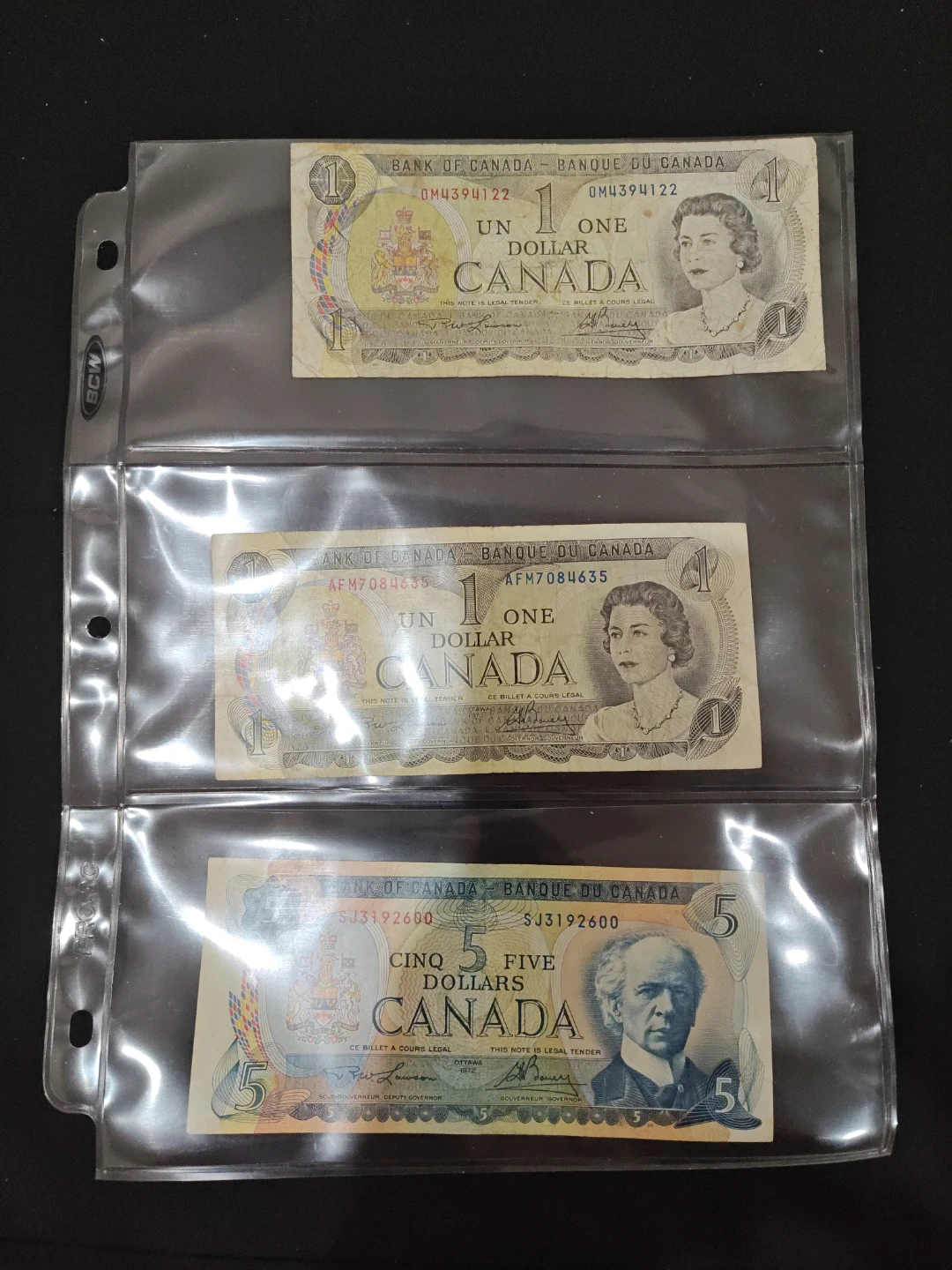Collection of Canadian Banknotes - $1, $2, $5, $10, $20, $100