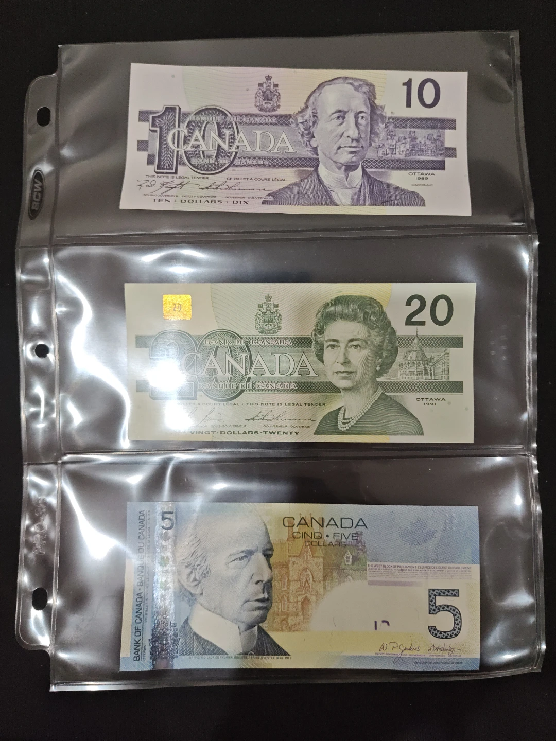 Collection of Canadian Banknotes - $1, $2, $5, $10, $20, $100 - photo 5