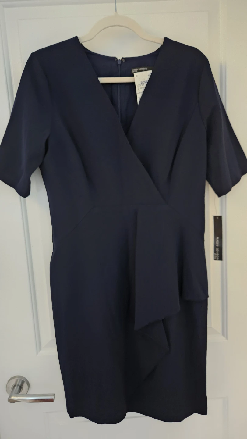 NEW Maggy London Navy Blue Dress, Size 10P (fits Size 6-8) - photo 3