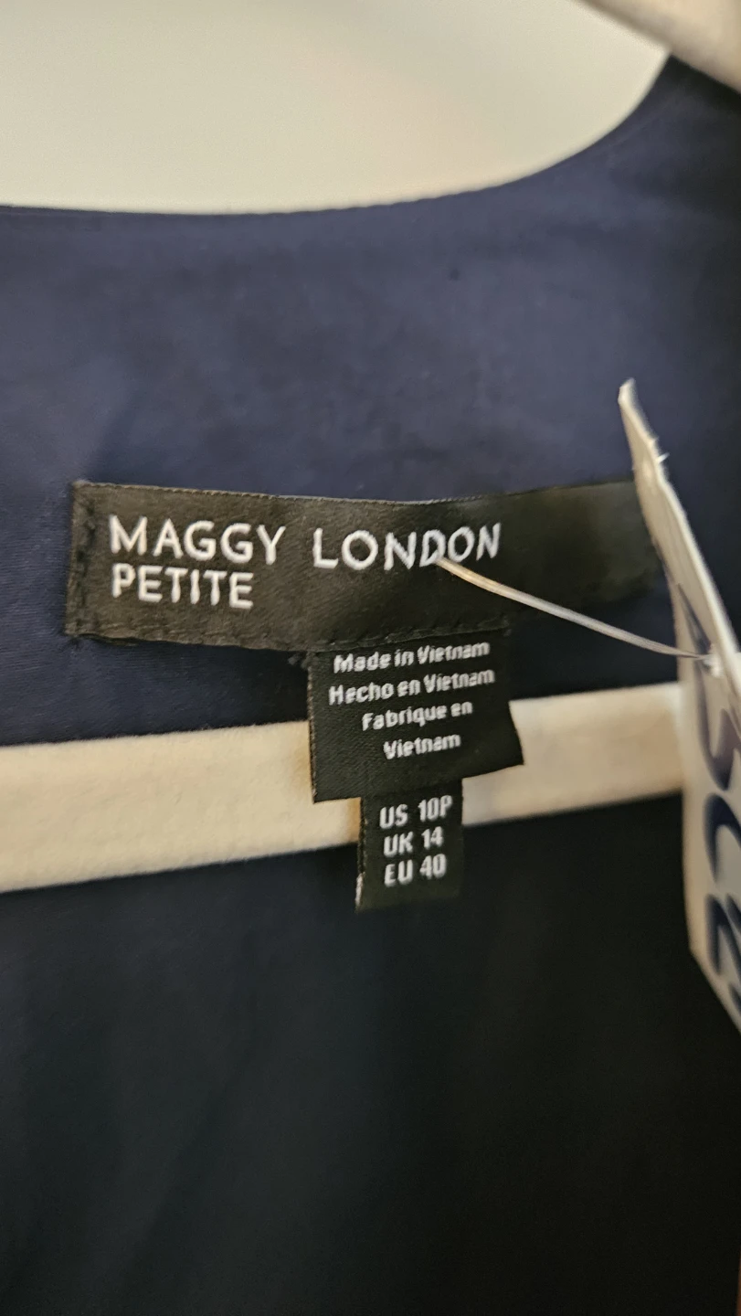 NEW Maggy London Navy Blue Dress, Size 10P (fits Size 6-8) - photo 4