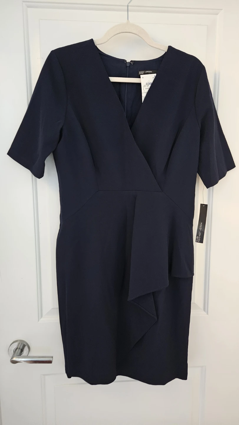 NEW Maggy London Navy Blue Dress, Size 10P (fits Size 6-8) - photo 5