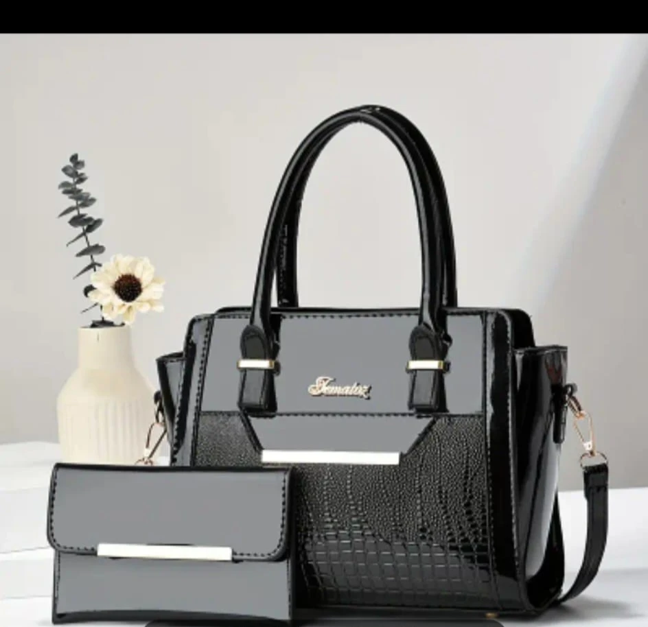 Faux Leather Handbag Set with Matching Wallet - photo 2