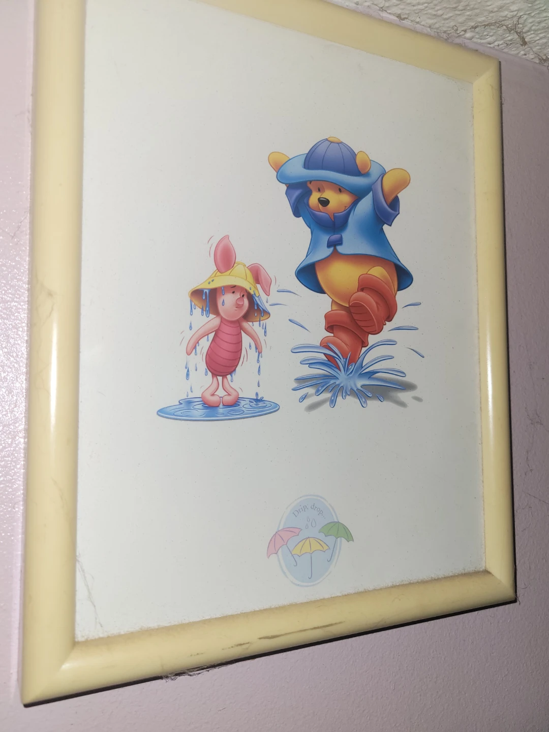 Winnie the Pooh and Piglet framed art
