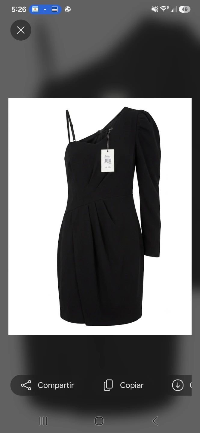 Black One-Shoulder Puff Sleeve Mini Dress