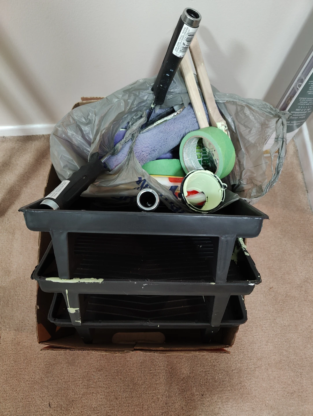 Paint Roller and Brush Set with Trays - photo 3