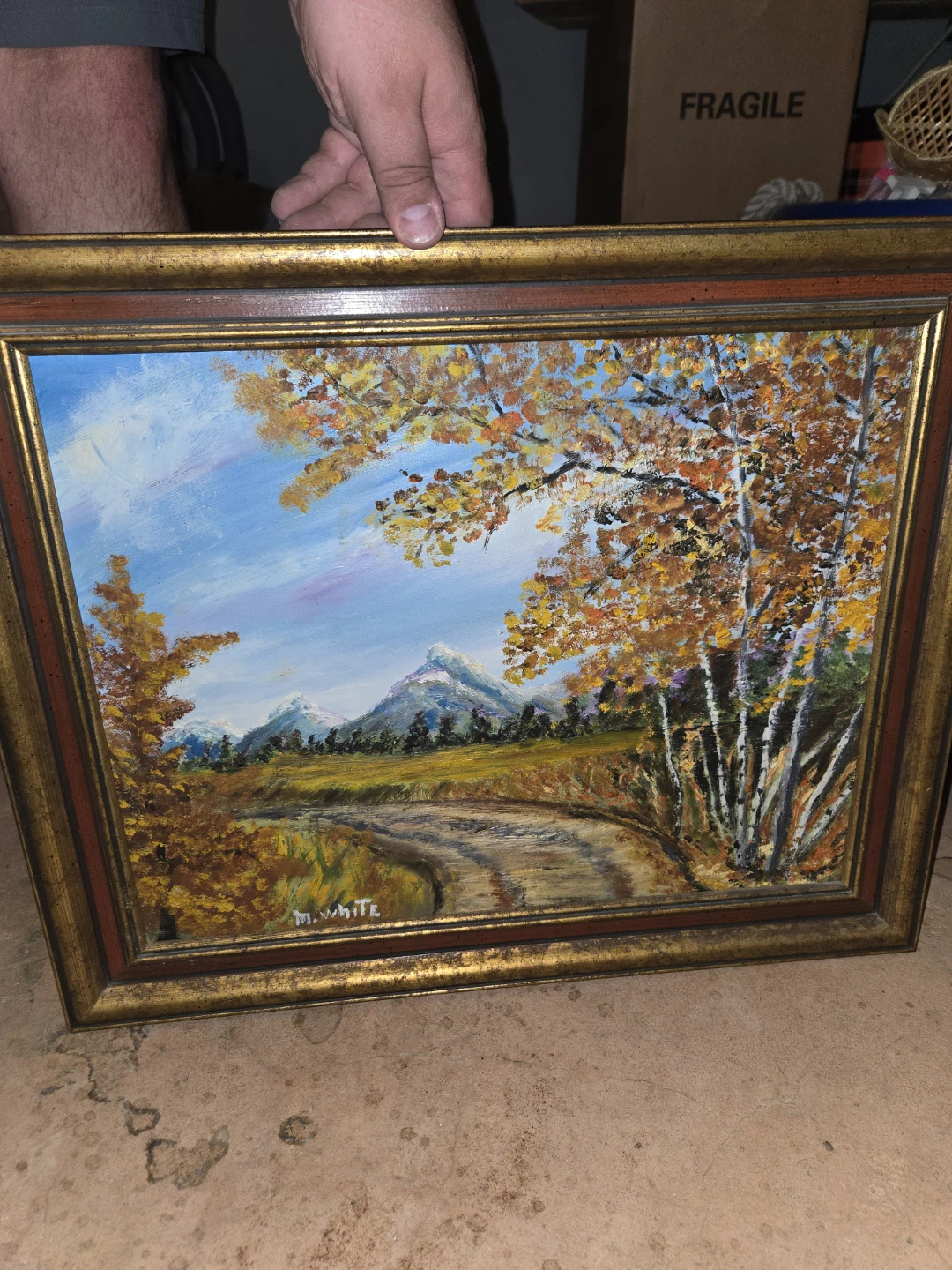 Original Autumn Landscape Painting by M. White