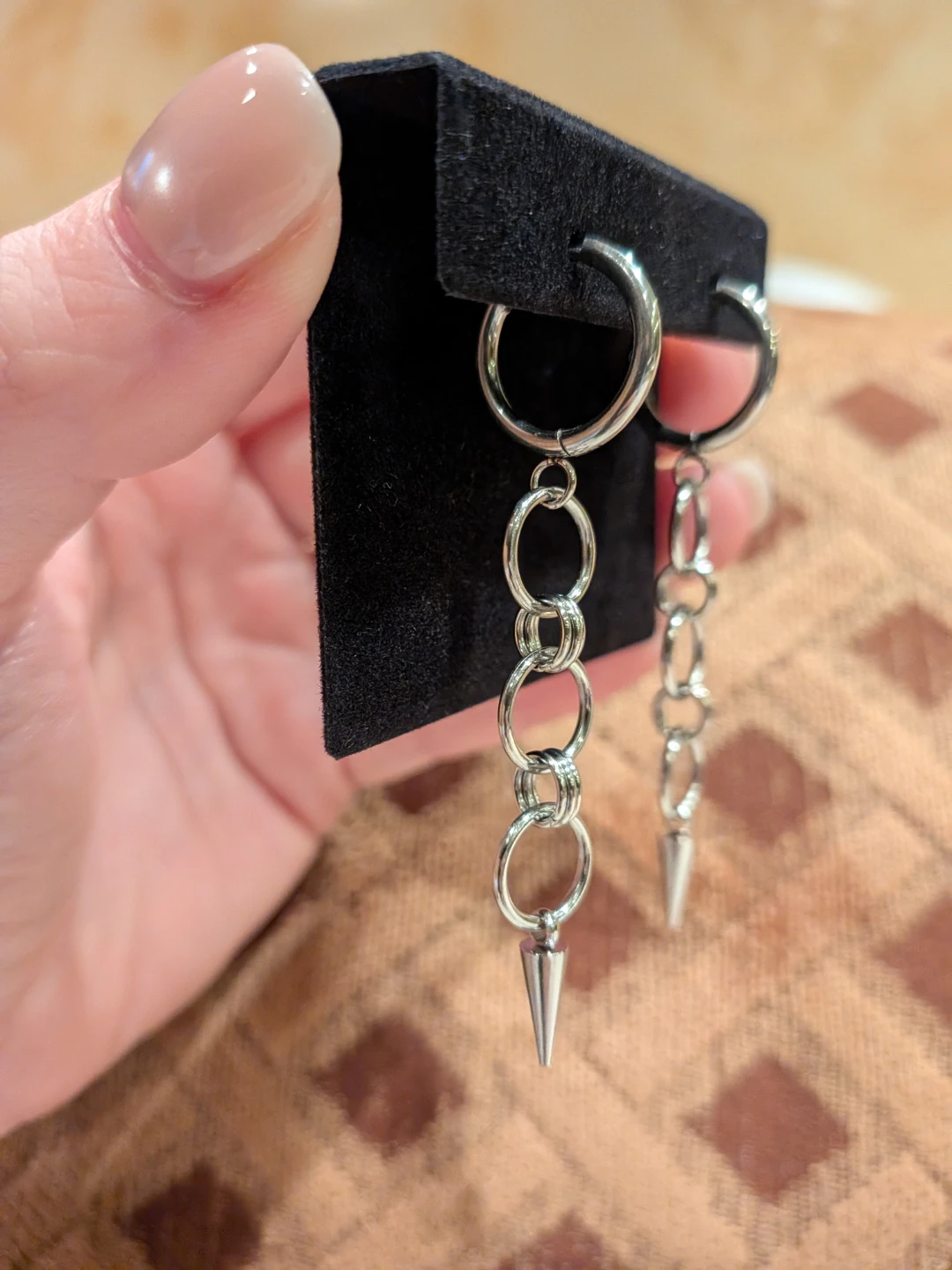 Spike Chain Drop Earrings - photo 3