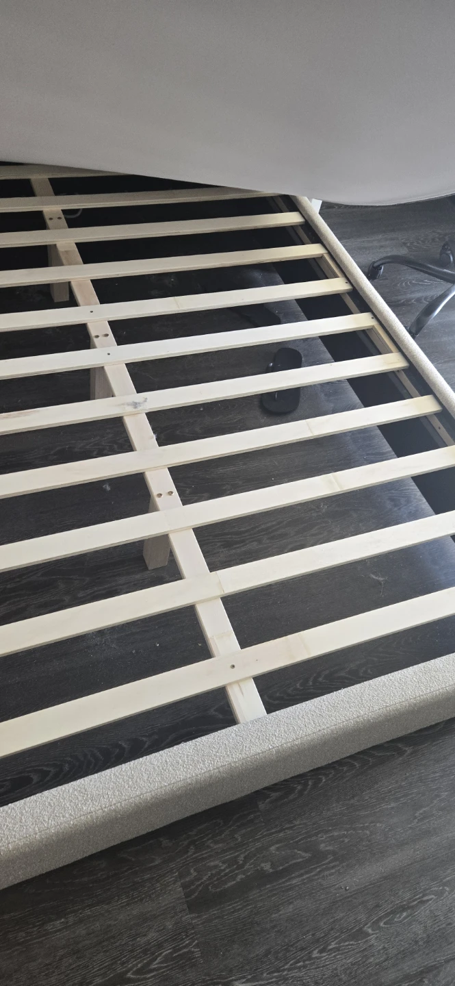 Queen Size Boucle Bed Frame with Mattress - photo 3