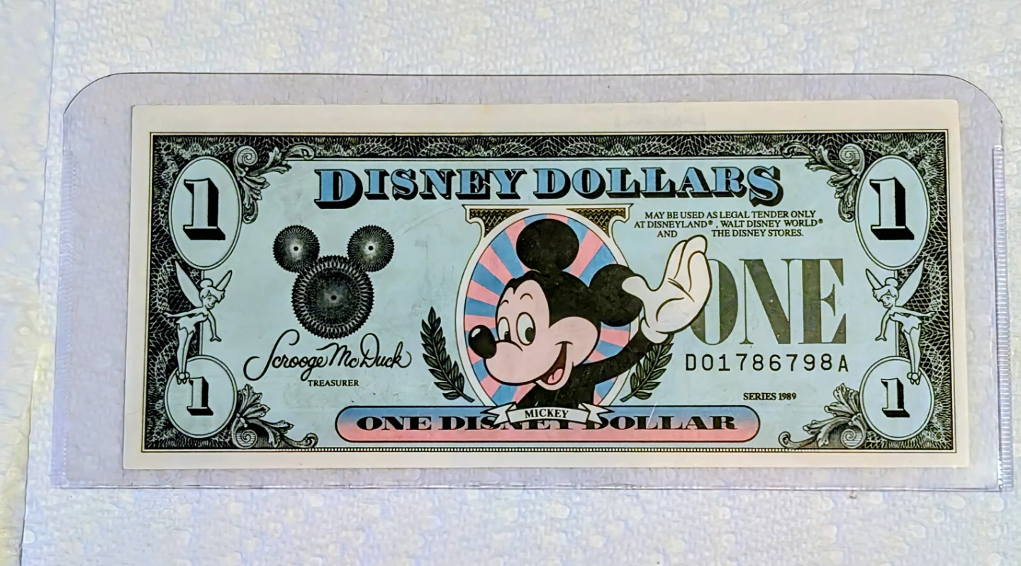 Vintage Disney Dollar $1 Bill - Series 1989 - photo 5