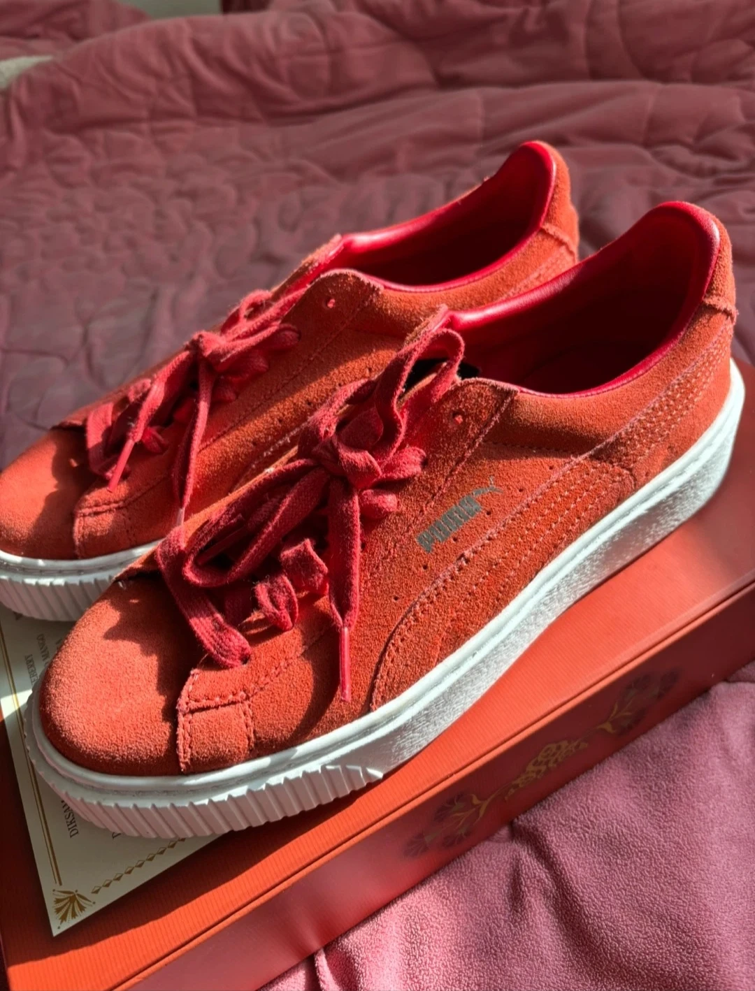 Puma Suede Platform Sneakers - Red