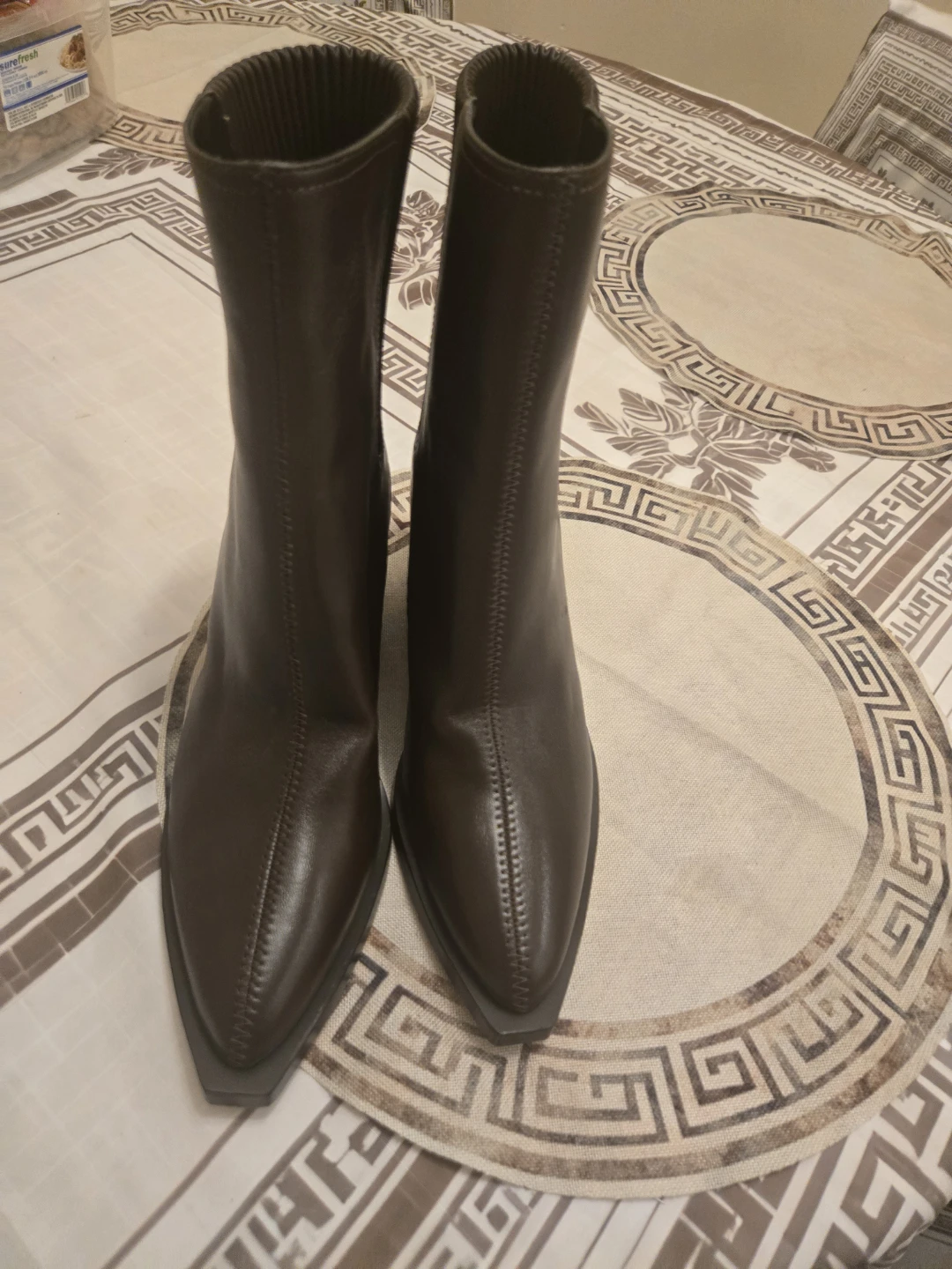Brown Pointed Toe Ankle Boots - photo 3