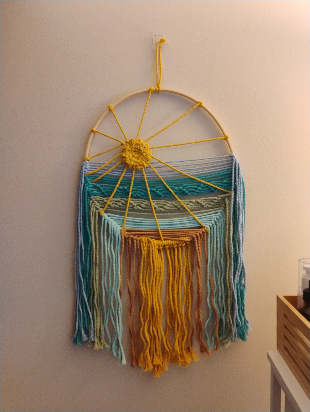 Macrame Wall Hanging Suncatcher - decoration boho - photo 3