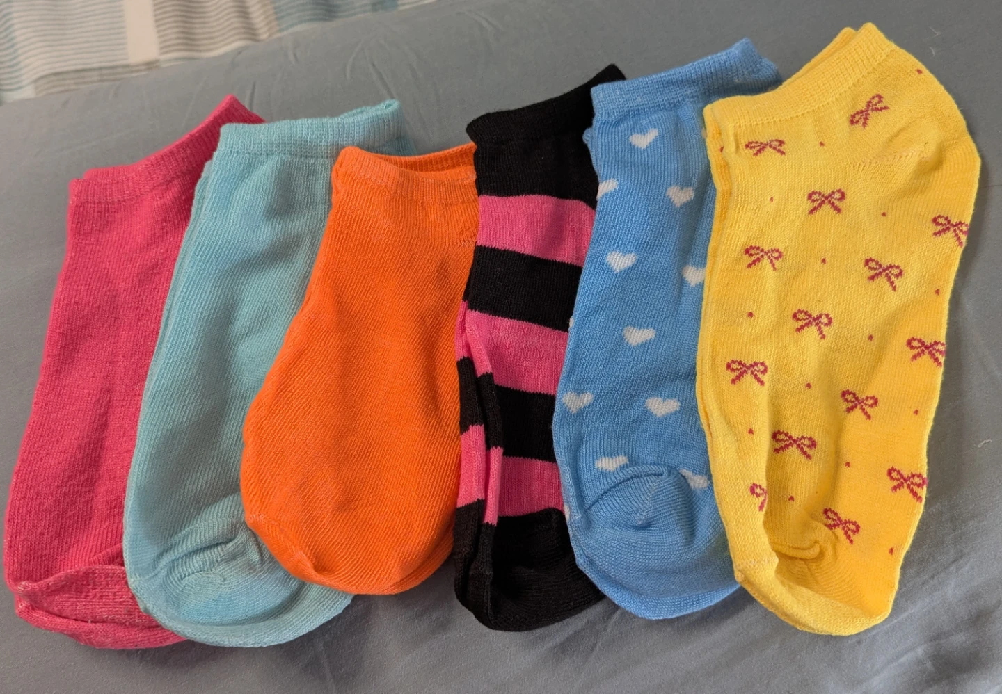 Six Pairs of Ankle Socks - Assorted Colours
