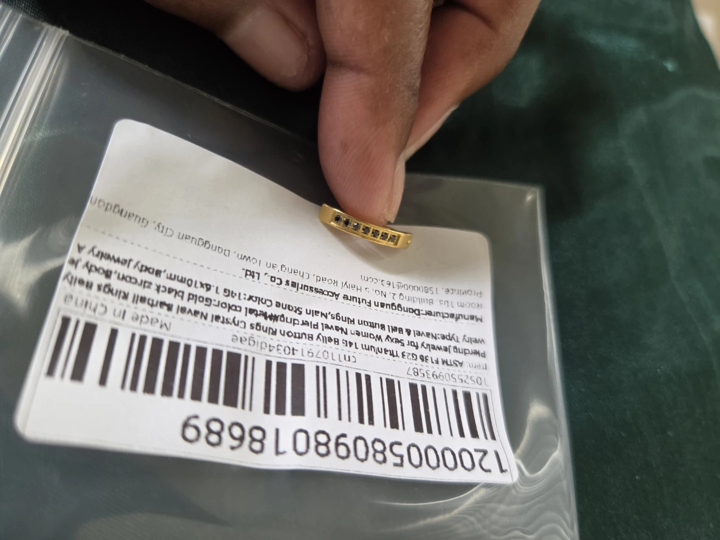 Gold Tone Belly Button Rings CLICKERS✨️💎 - photo 5
