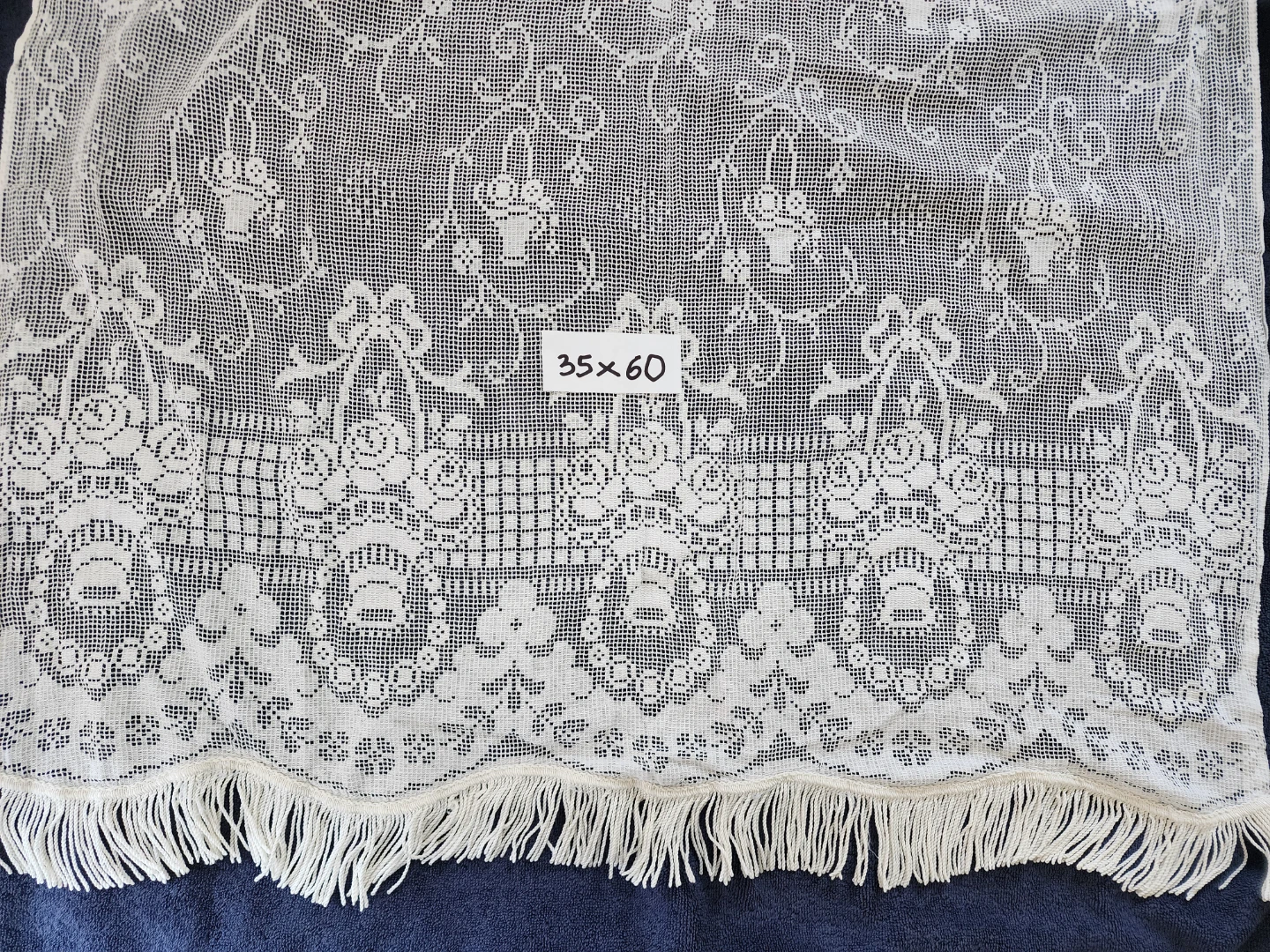 White Lace Curtain Panel