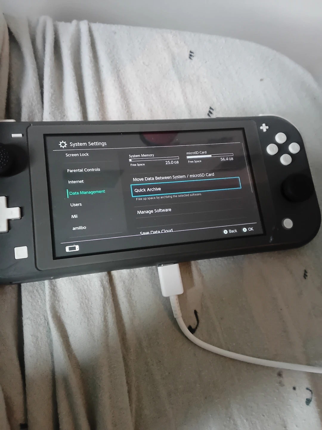 Nintendo switch lite + Purple Pro Controller +128gb sd card - photo 4