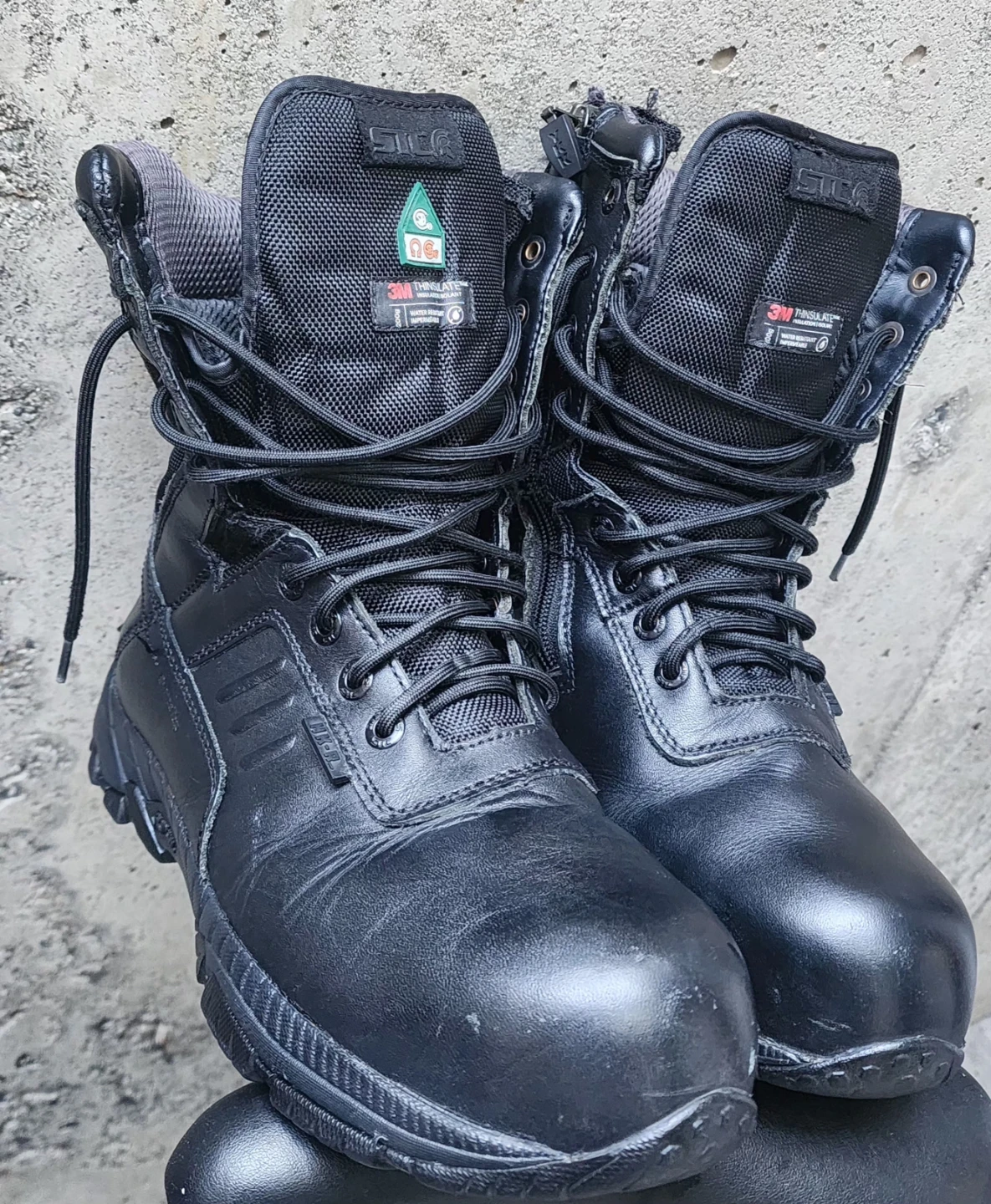 STC Black Leather Work Boots - photo 2