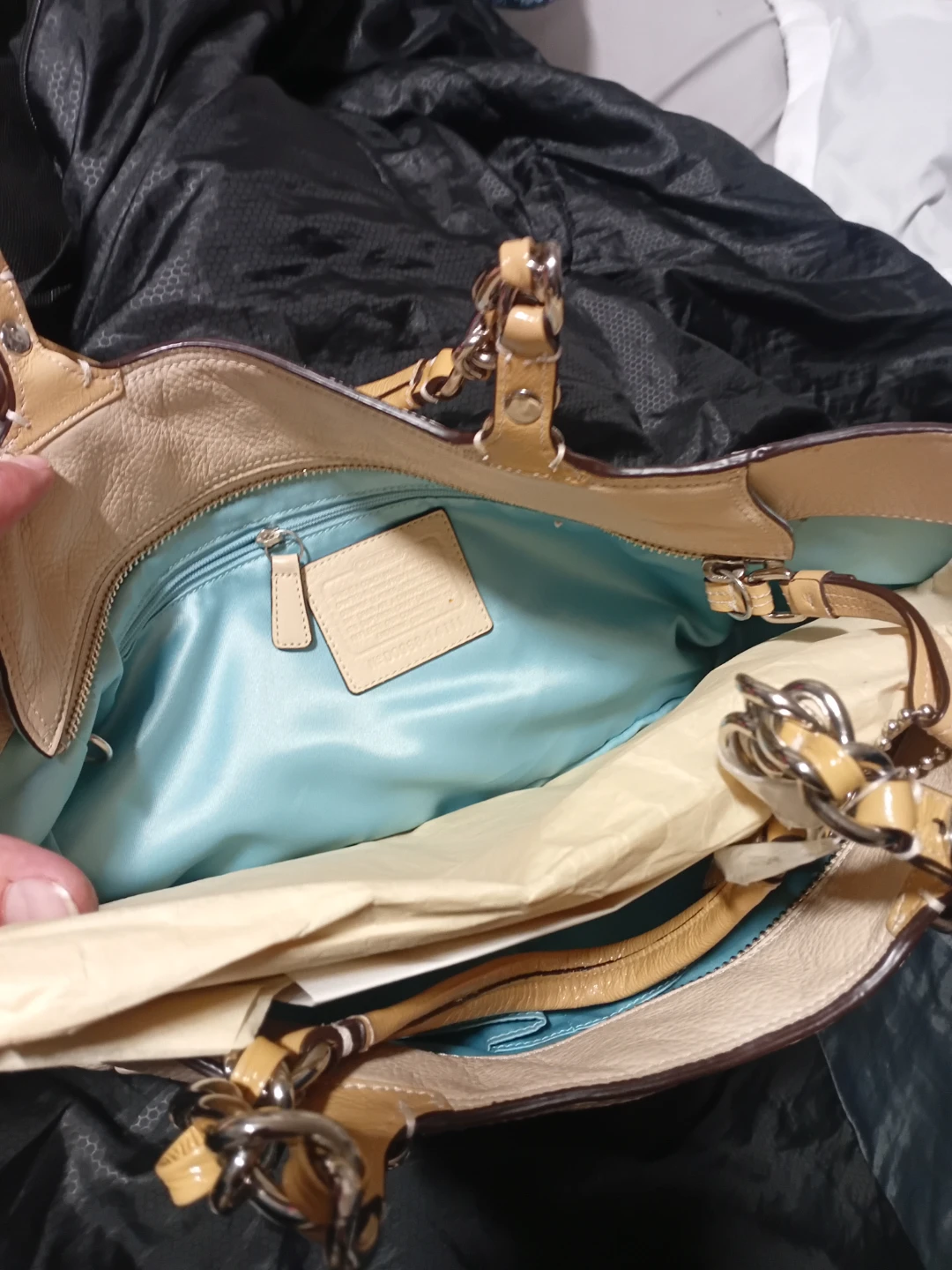 Coach Cream Leather Tote Bag - photo 5